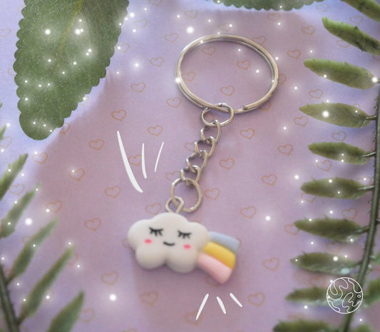 • Kawaii Rainbow Cloud - Porte-clé / Keychain •