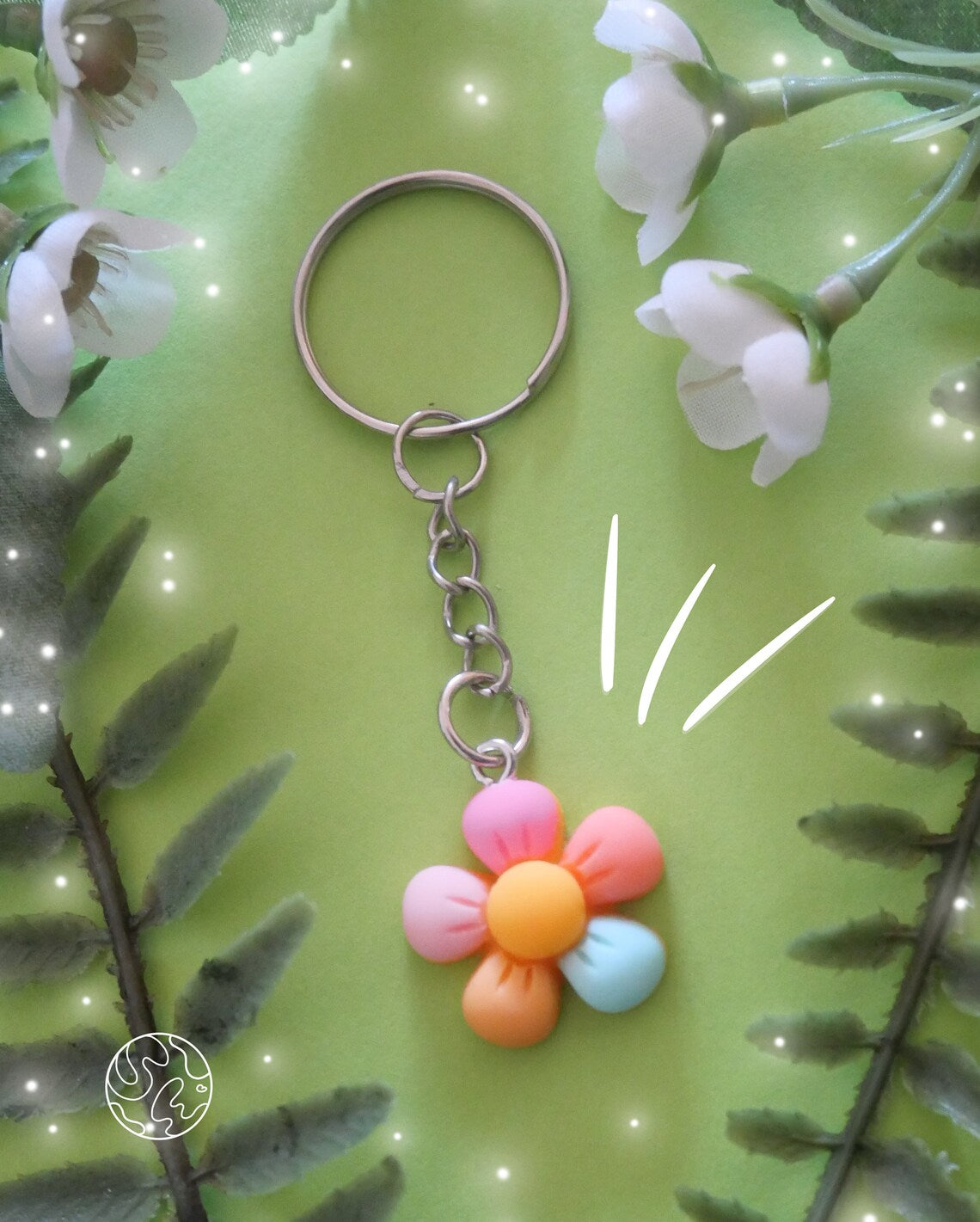 • Soft Colorful Flower - Porte-clé / Keychain •