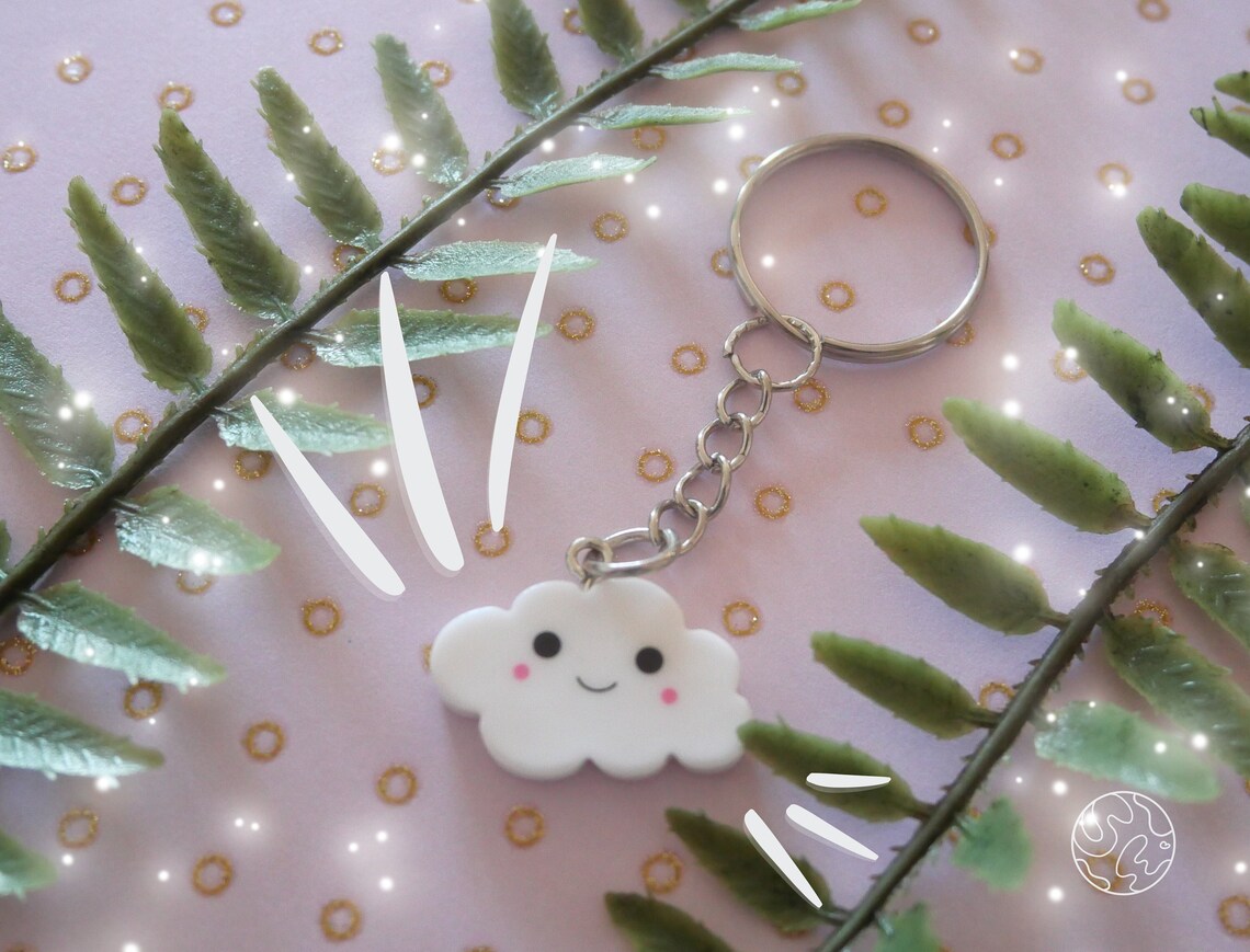 • Kawaii Smile Cloud - Porte-clé / Keychain •