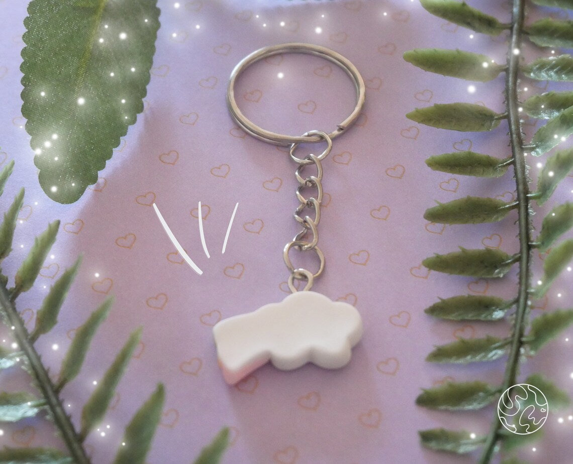 • Kawaii Rainbow Cloud - Porte-clé / Keychain •