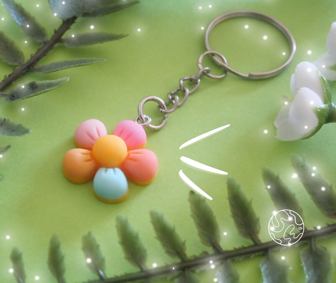 • Soft Colorful Flower - Porte-clé / Keychain •