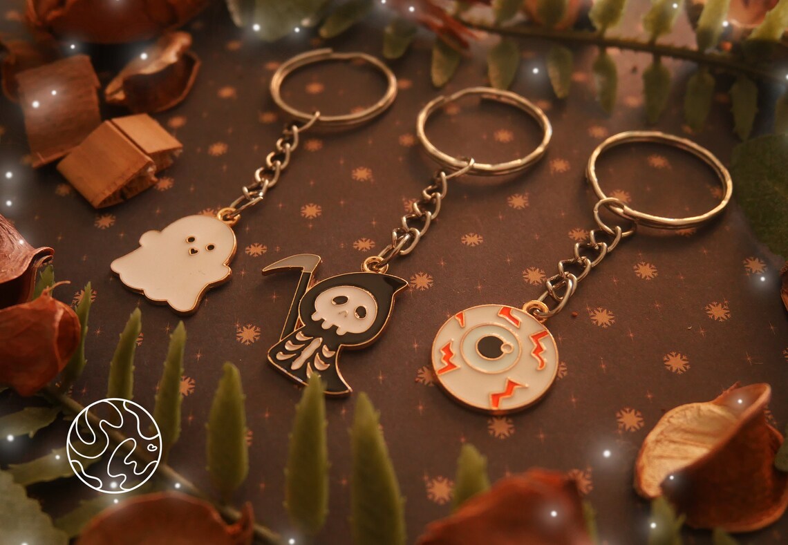 • Spooky Halloween - Argent - Porte-clé / Keychain •